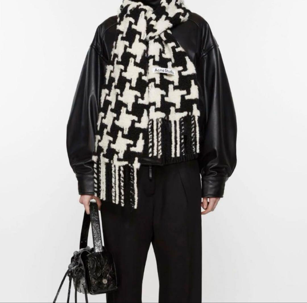 Acne Studios アクネ マフラー 千鳥格子 ほぼ未使用 正規品
