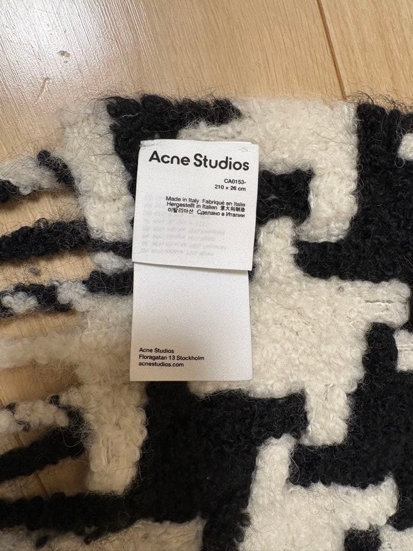 Acne Studios アクネ マフラー 千鳥格子 ほぼ未使用 正規品