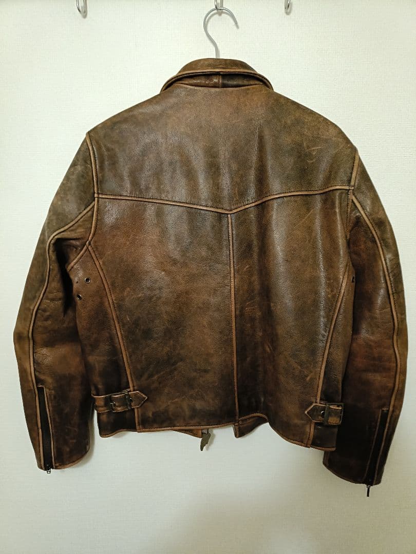HARLEY-DAVIDSON ブラウンレザージャケット S ライダースアメカジ