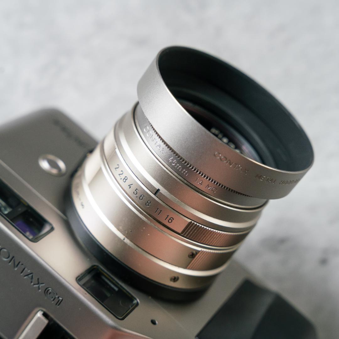 CONTAX G1D ＋ planar 45mm TLA 140 flash