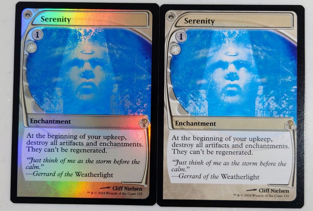 MTG　ミステリーブースター2　静寂foil 非foil　2枚セット　未来予知