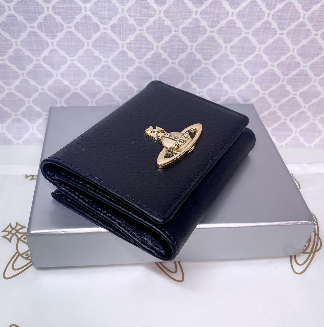 【最新☆新品】ヴィヴィアン・ウエストウッド　三つ折り財布 黒