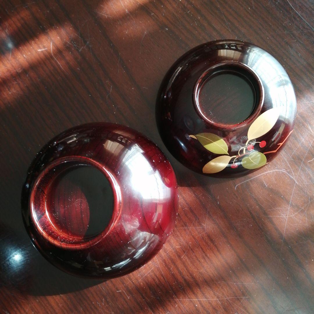 山中塗　要明漆仙　吸物椀　5客　11.5cm