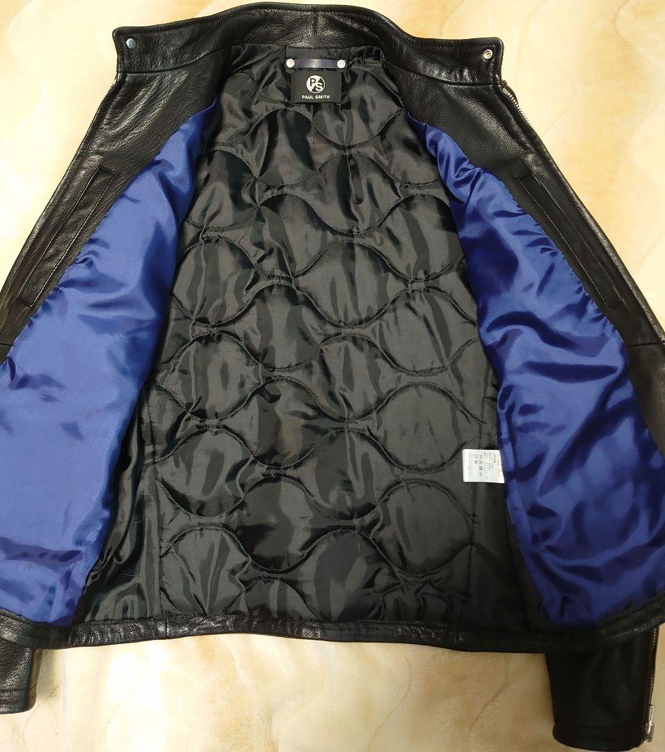 高級！名作！ポールスミス　レザーライダースジャケット　ブルゾン