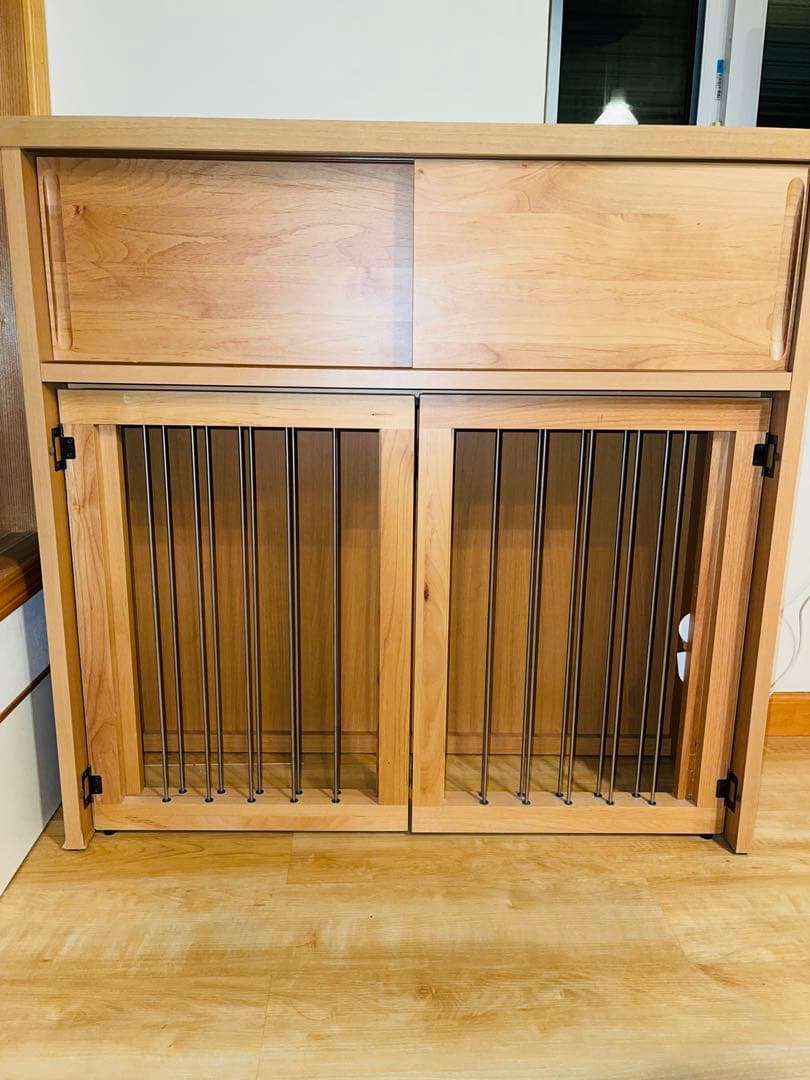 収納付き犬用サークル ナチュラルウッド