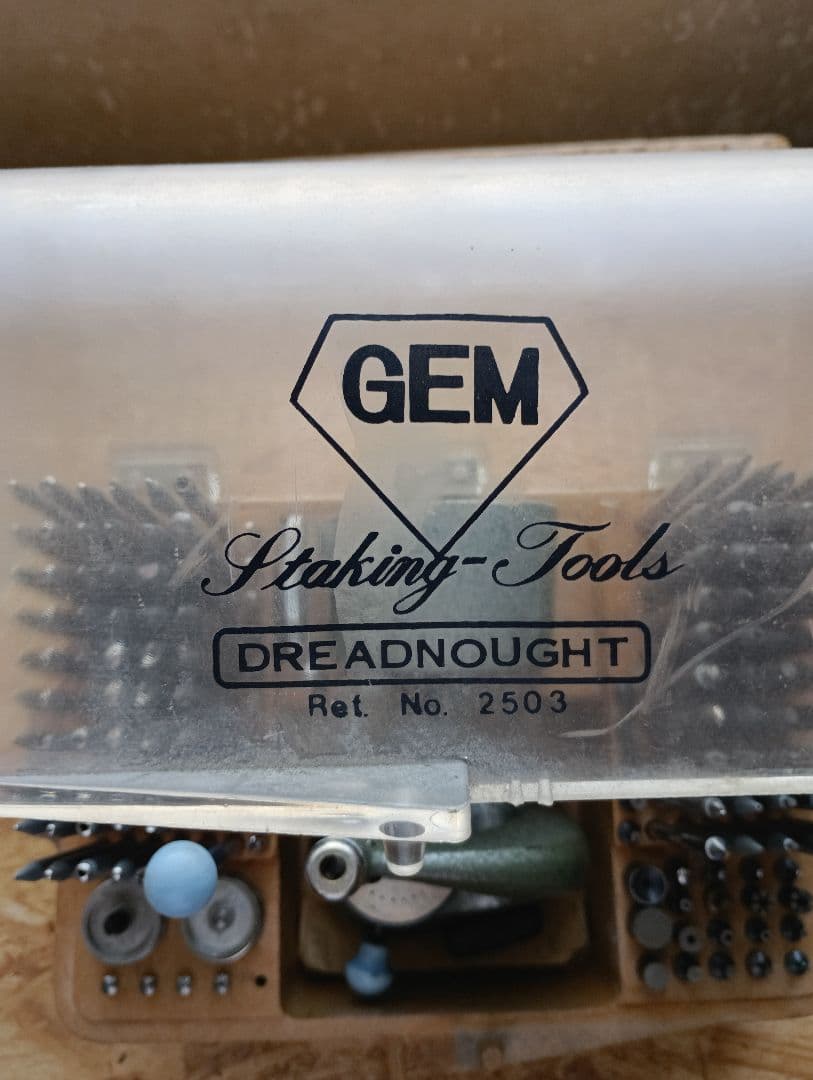 GEM ポンス台 たがねセット 時計工具　時計修理 木箱付き　時計