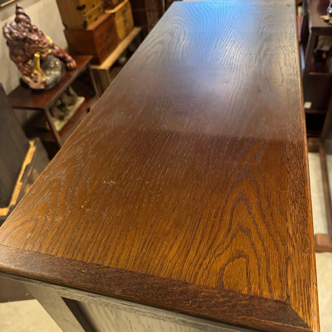 上質な重厚感☆国産旭川家具 EZO 飾り棚 本棚 ナラ材 高さ150cm