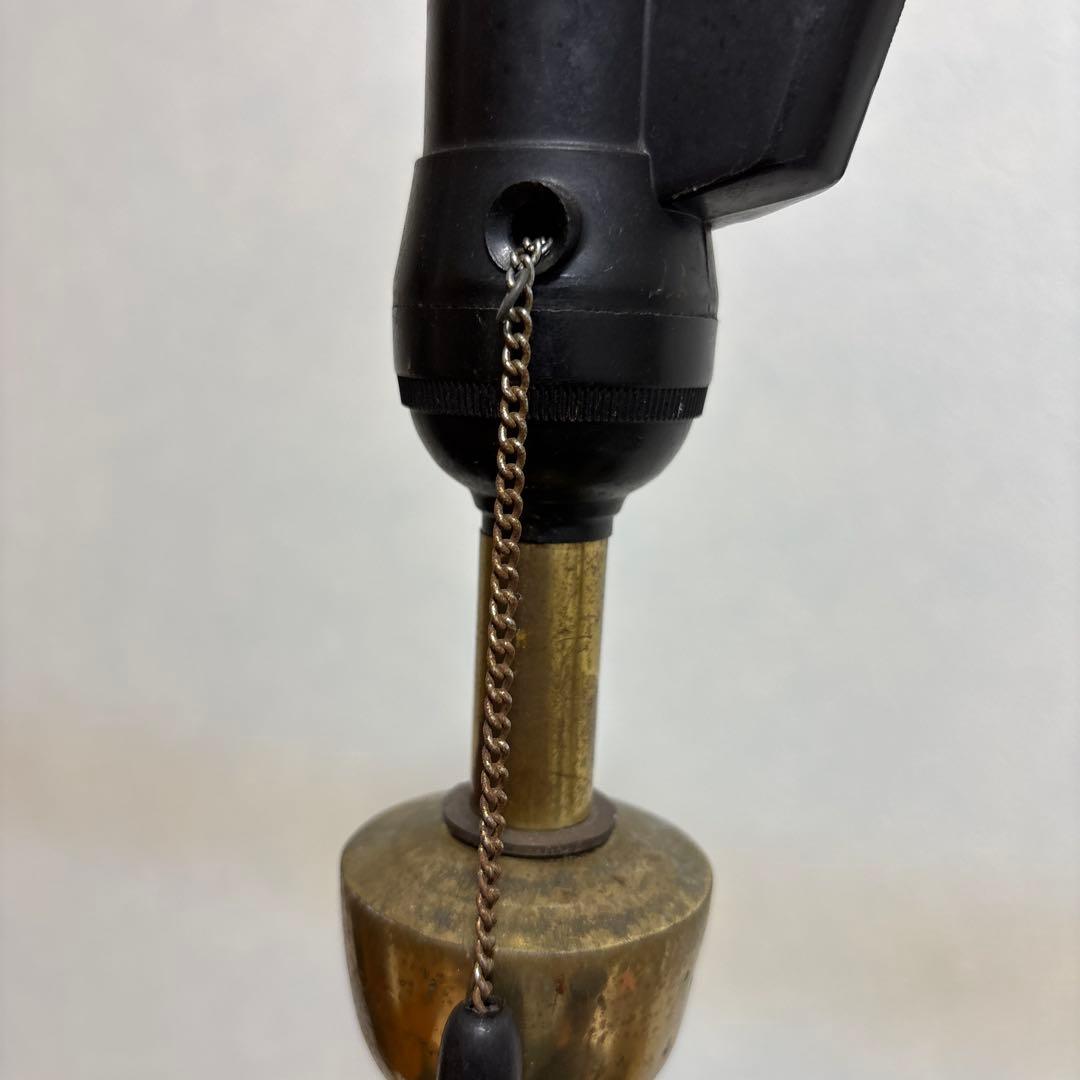 アンティークランプミルク色真鍮大理石