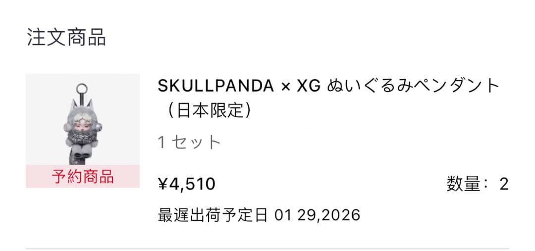 POP MART スカルパンダ　SKULLPANDA XG 2セット