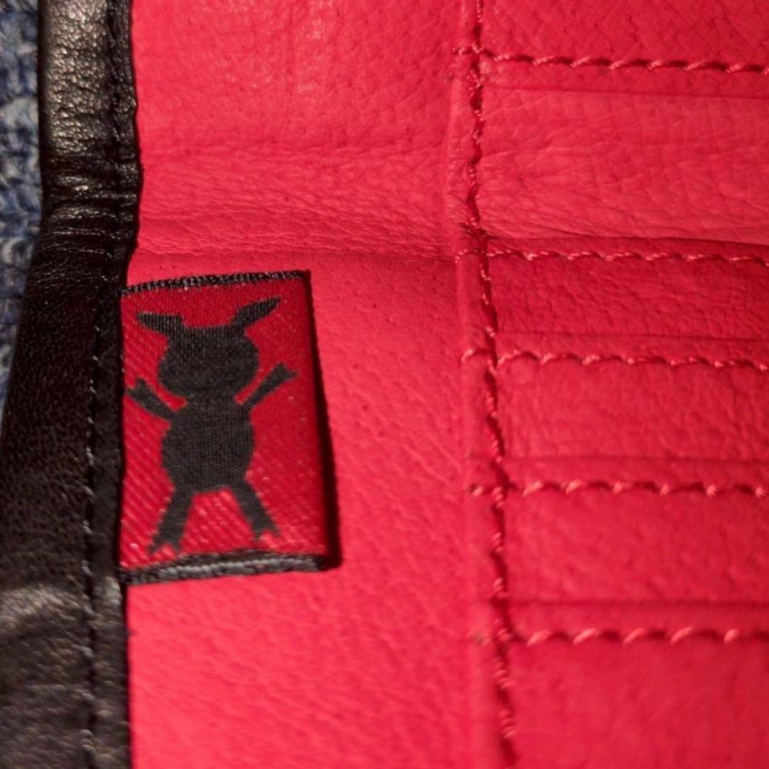 極美品　オレボレブラ アルベロベロ　がま口 札入れ有り 二つ折り財布　黒　レザー