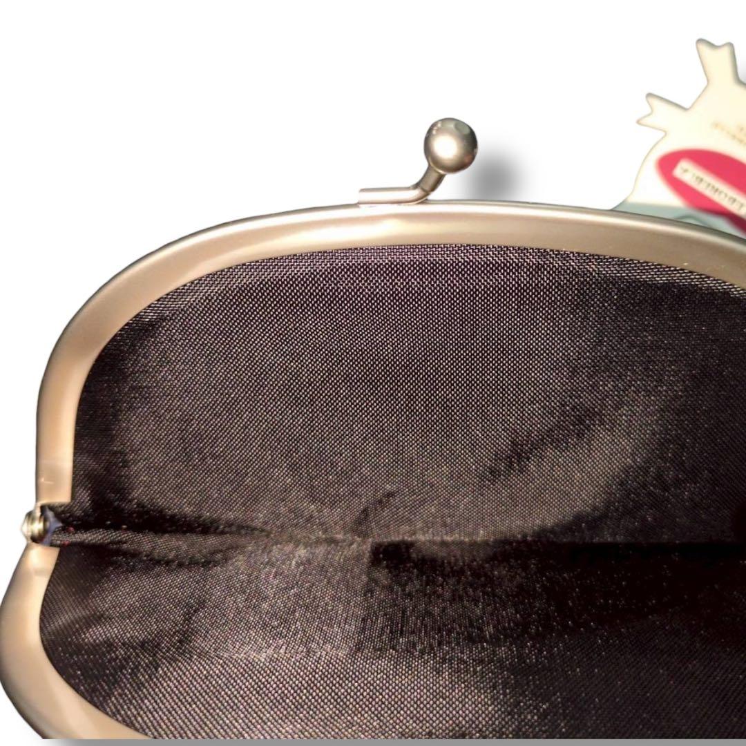 極美品　オレボレブラ アルベロベロ　がま口 札入れ有り 二つ折り財布　黒　レザー