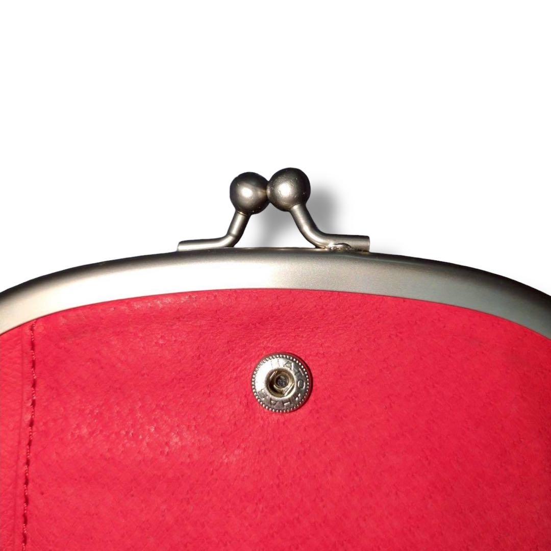 極美品　オレボレブラ アルベロベロ　がま口 札入れ有り 二つ折り財布　黒　レザー