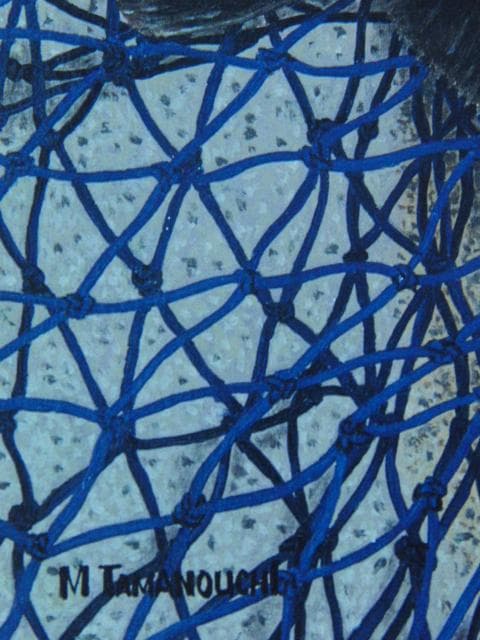 玉之内満雄、釣れたかれい、希少な画集より、新品高級額