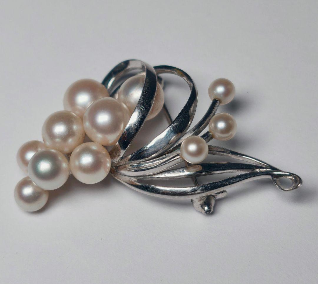 【美品 最高級!!】ミキモト ブローチ パール フォーマル 11珠 皇室御用達