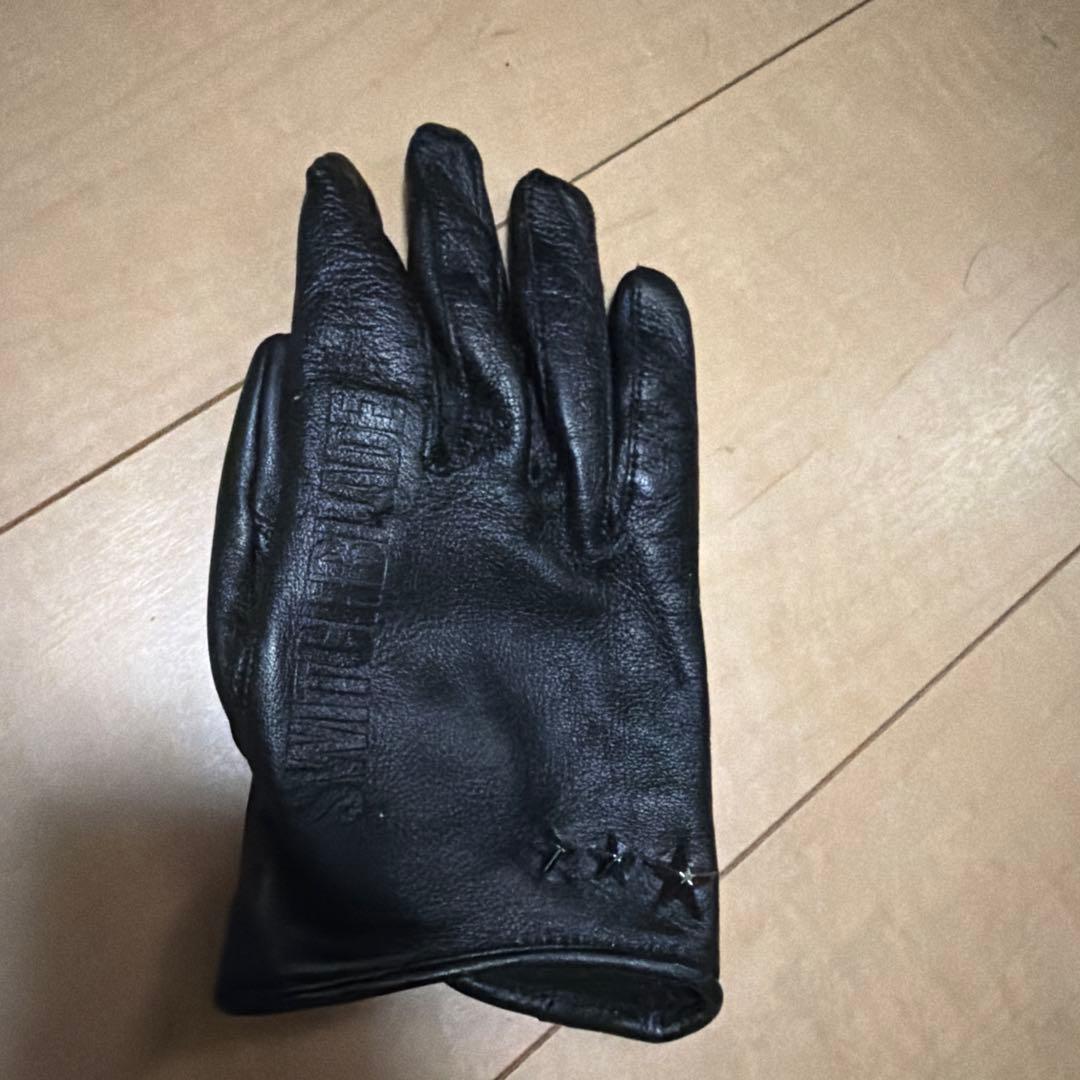 小物 SWITCHBLADE STAR-STUDDED LEATHER GLOVES
