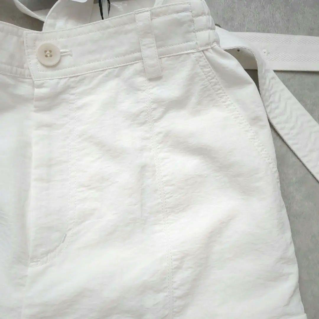 アルページュストーリー 撥水サス付きパラシュートパンツ　白　S　タグ付