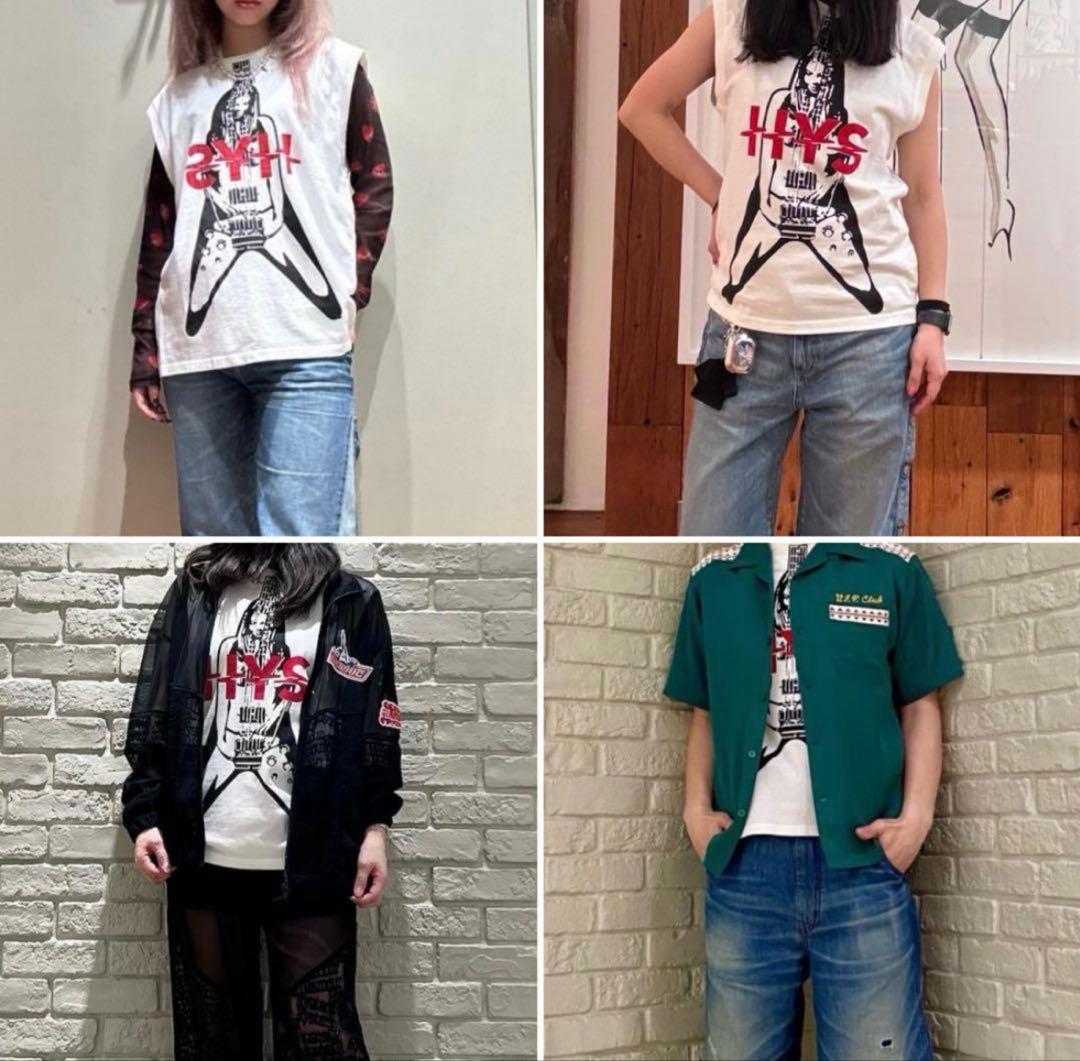 HYSTERIC GLAMOUR ヒステリックグラマーノースリーブTシャツ L