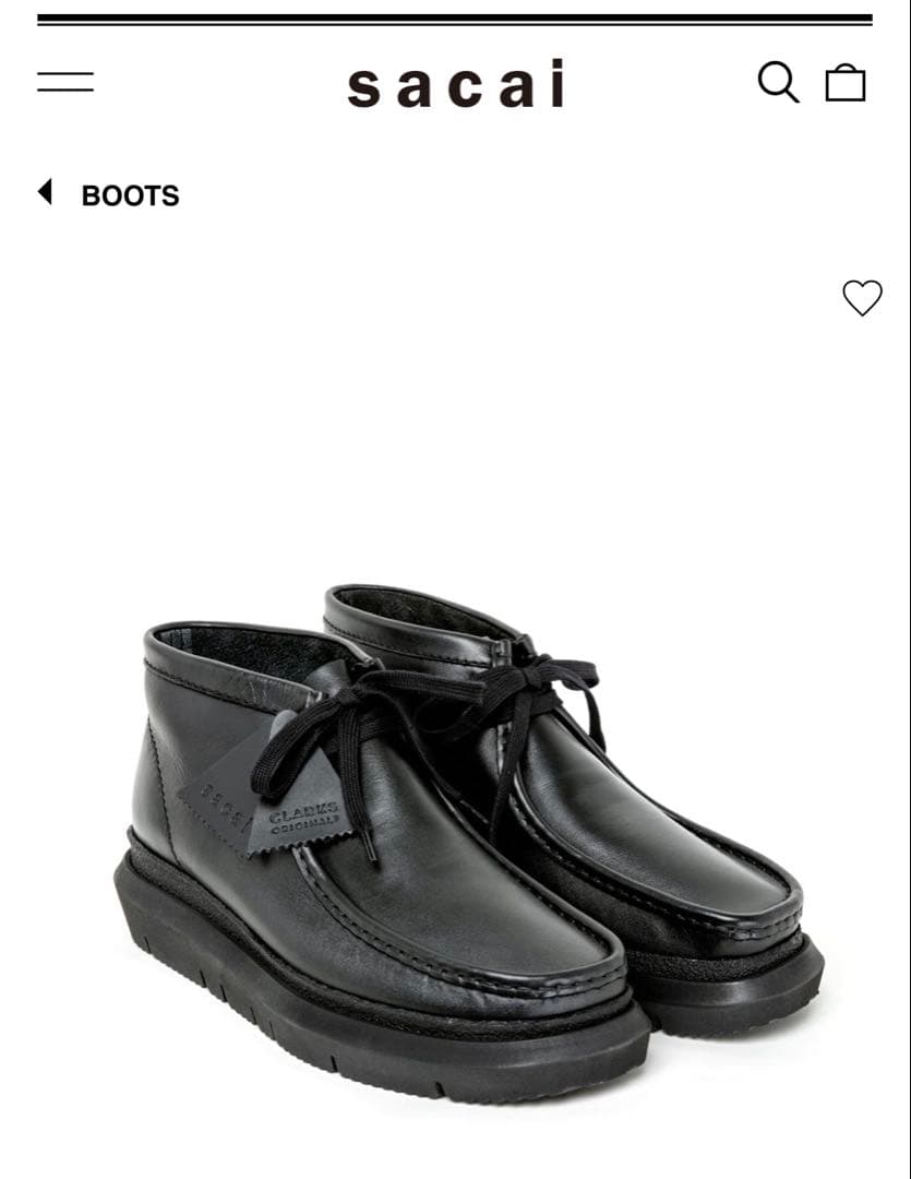 靴 Clarks Sacai Hybrid Wallabee Boots 43