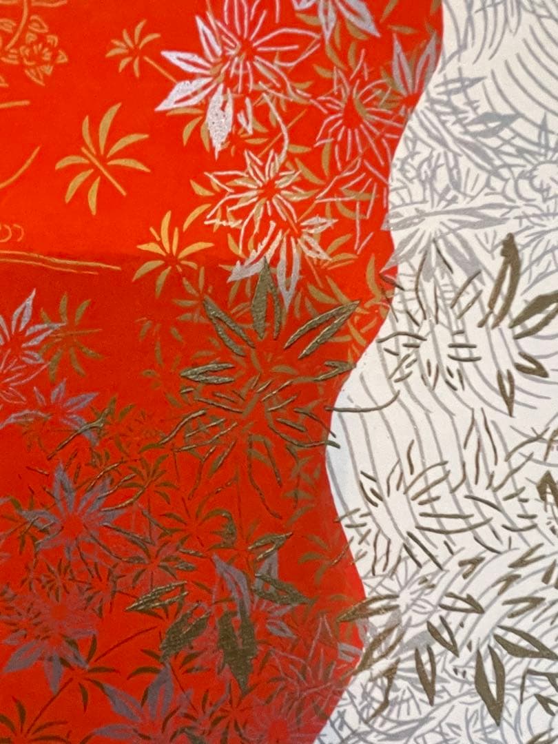 今井俊満　花鳥風月　竜田川　シルクスクリーン