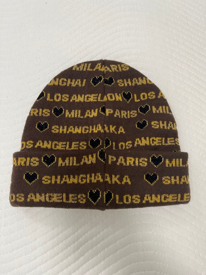 おれSupreme ブラウン ビーニー 都市名プリント