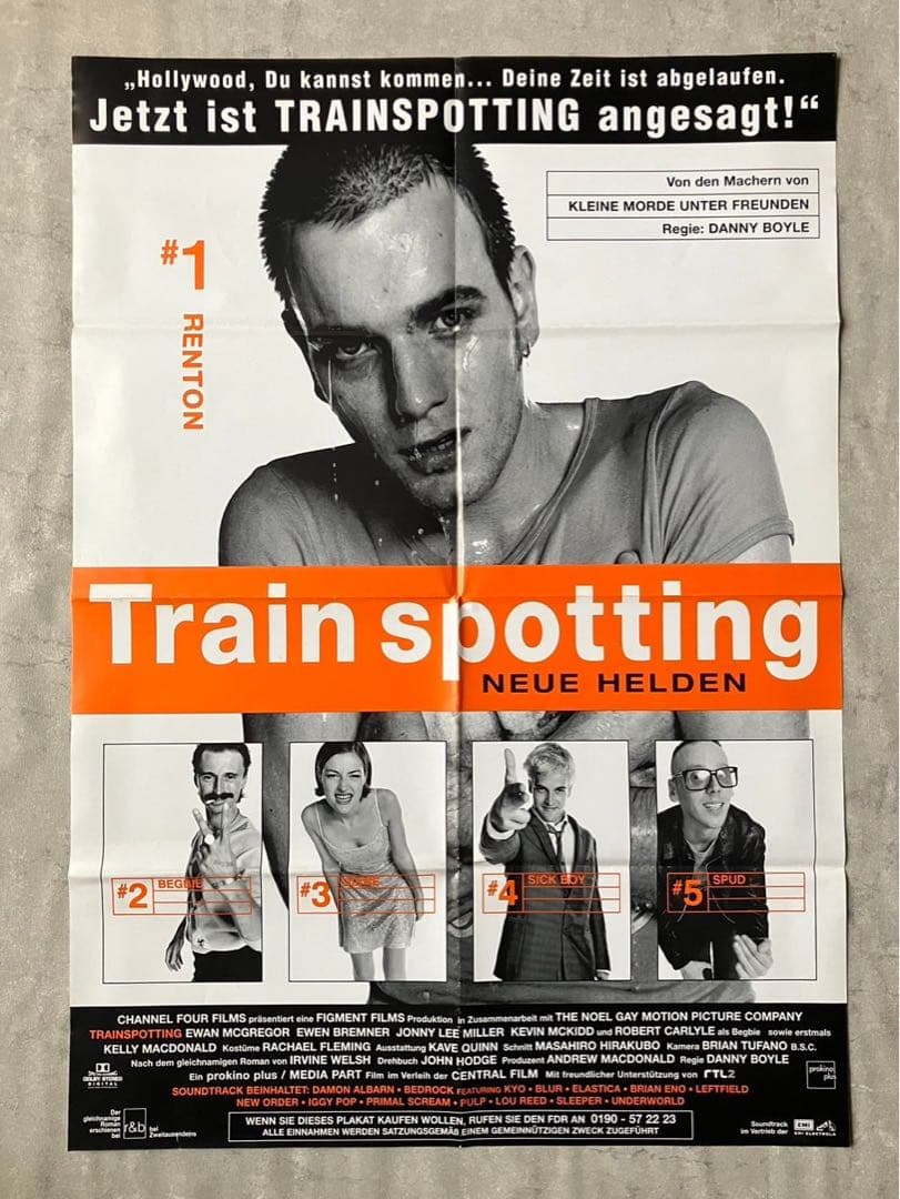 希少 独版オリジナルA1★トレインスポッティング 劇場ポスター1996