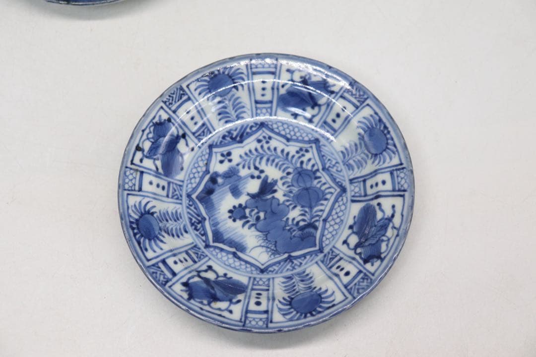 ※南京古染付　芙蓉手小皿10点　共箱　送料込み250708