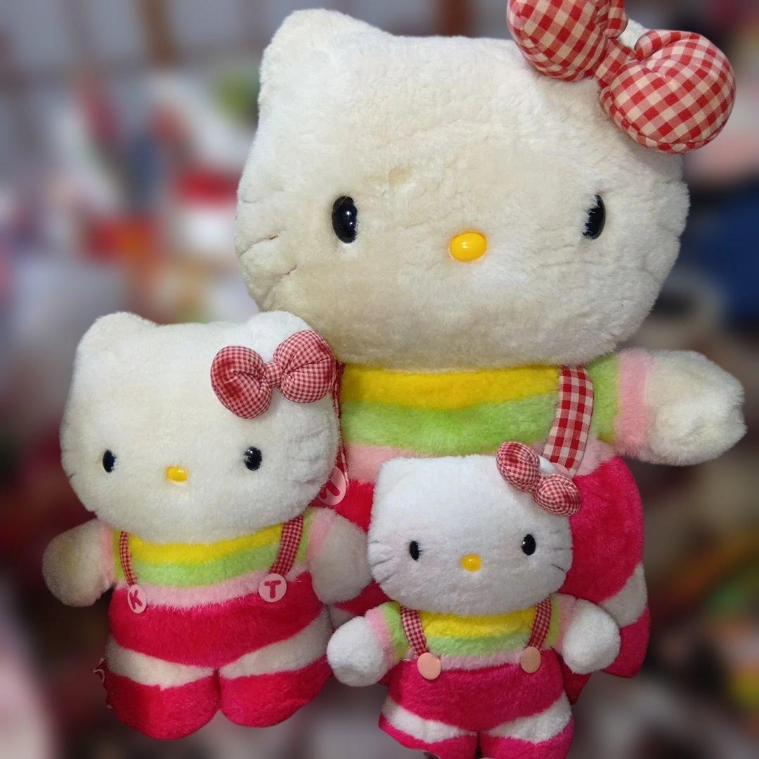 ハローキティ2001年自立型 ぬいぐるみ 大中小3体セット激レア
