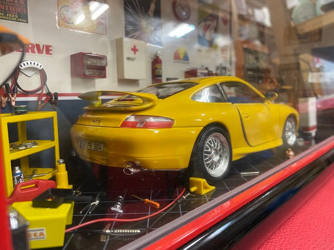 ポルシェ　GT3　ミニガレージセット