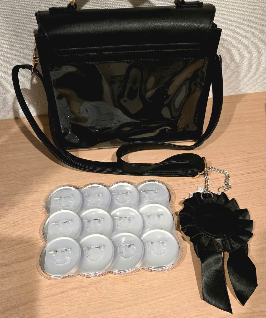 WEGO 痛バ プロセカ 東雲絵名 ザムザ ショルダーバッグ ブラック ロゼット