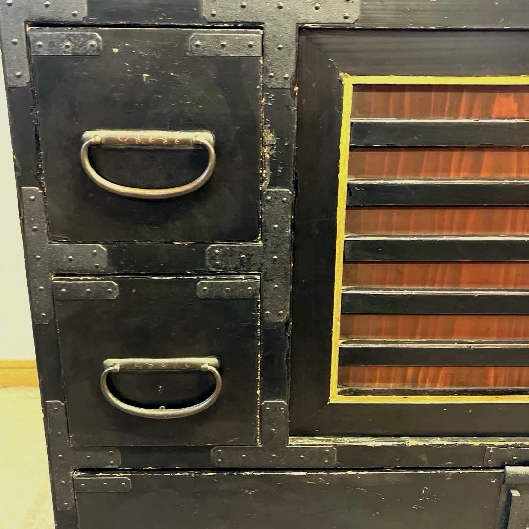 時代箪笥（約幅８８、高８３、奥４５㌢、重３２㌕／説明・写真見直し、写真２０追加）