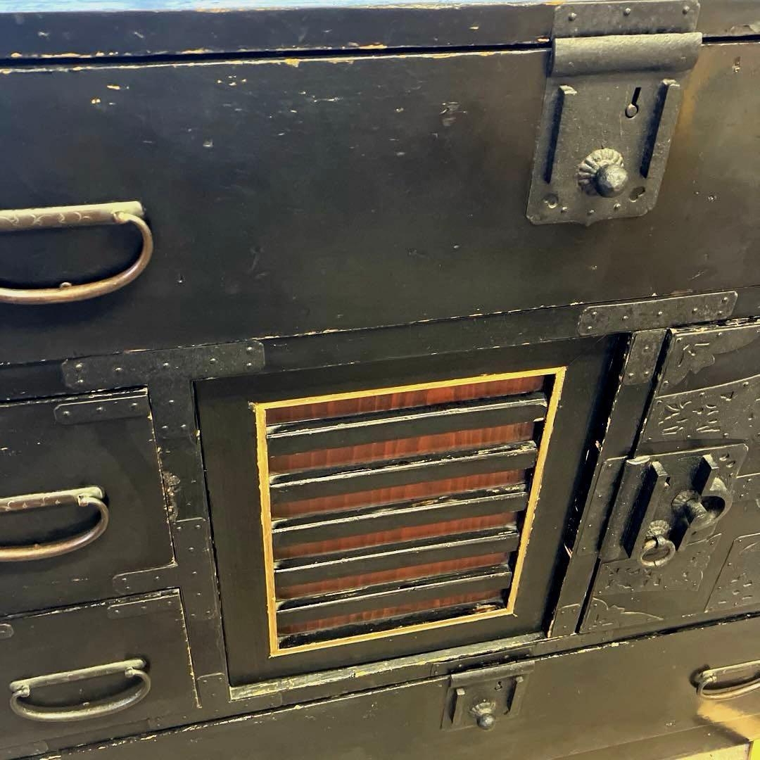 時代箪笥（約幅８８、高８３、奥４５㌢、重３２㌕／説明・写真見直し、写真２０追加）