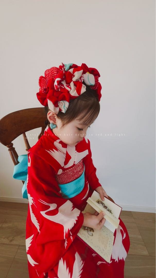 h*i様 七五三　七五三髪飾り　ヘッドドレス　着物髪飾り　リメイク髪飾り　069