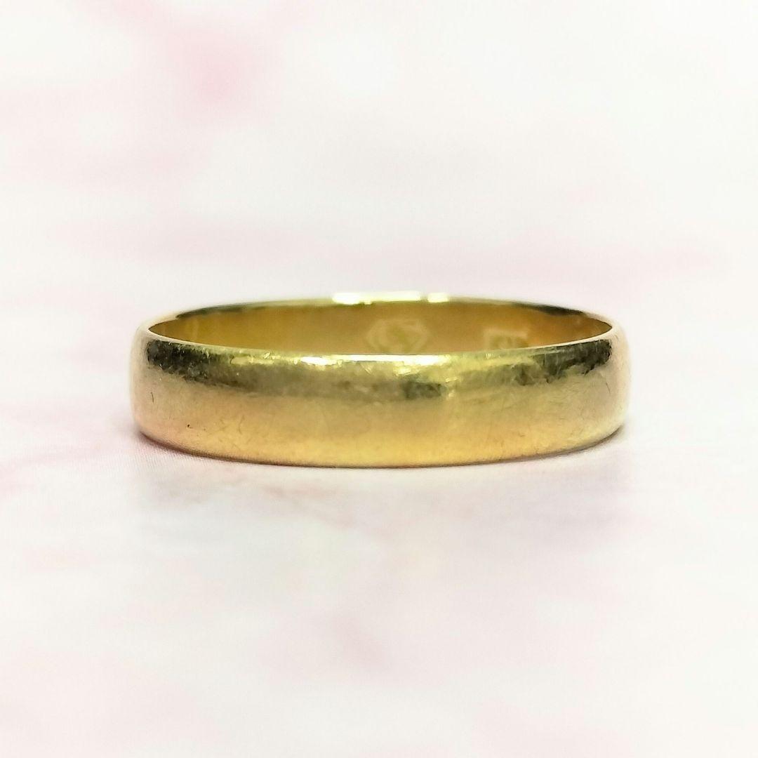 タイムセール♡K18 リング 平打 11号 地金 インデックス レディースリング