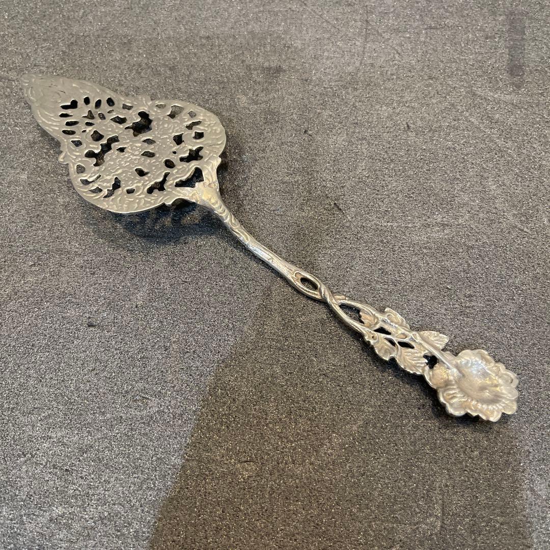 ドイツ ケーキサーバー ヴィンテージ 薔薇・天使　シルバー835