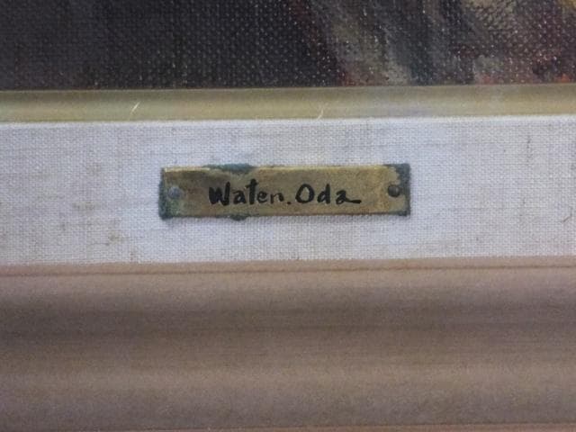 小田和典　直筆サイン『果物売りの少年』キャンヴァスに油彩 4号 0418G