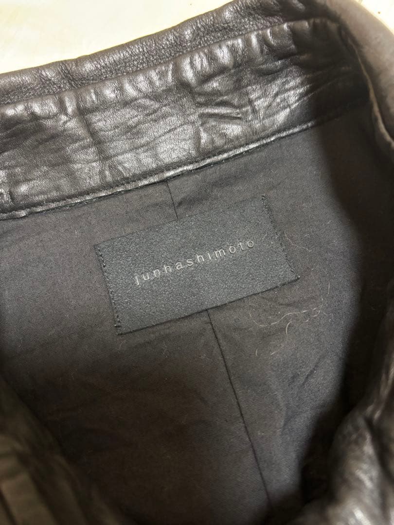専用junhashimoto ブラックレザーシングルライダースジャケット