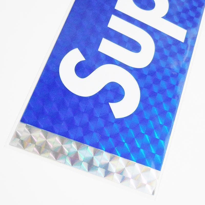 Supreme ホログラム ボックスロゴ ステッカー ブルー