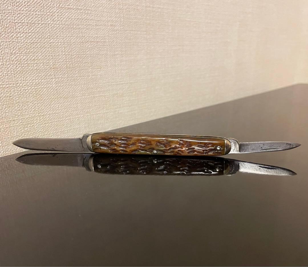 アンティークナイフ　チャレンジ　カトラリー社 イコールエンドナイフ　2枚刃