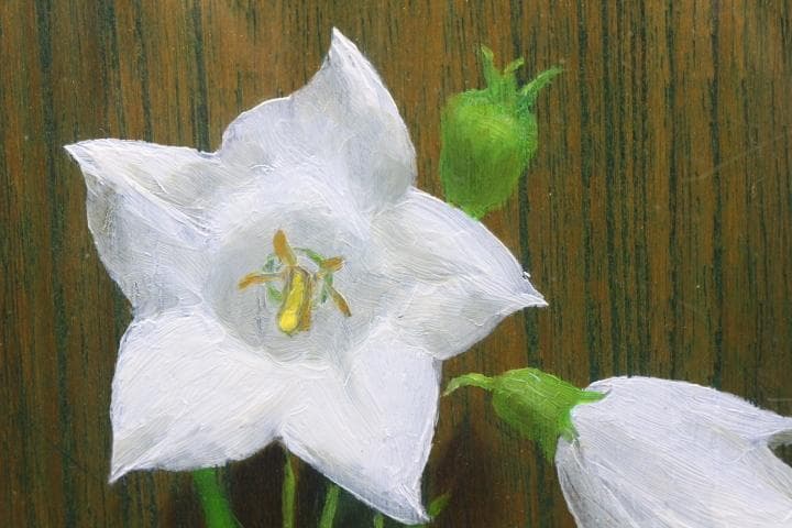 黄學萬 真作 Hwang-Hakman 百合 韓国 油絵 油彩 額 絵画 花