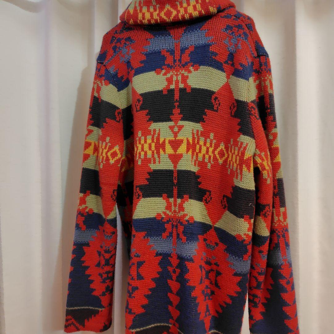 jelado ラグナL ネイティブ柄 ショールカーディガン オールドネイビー