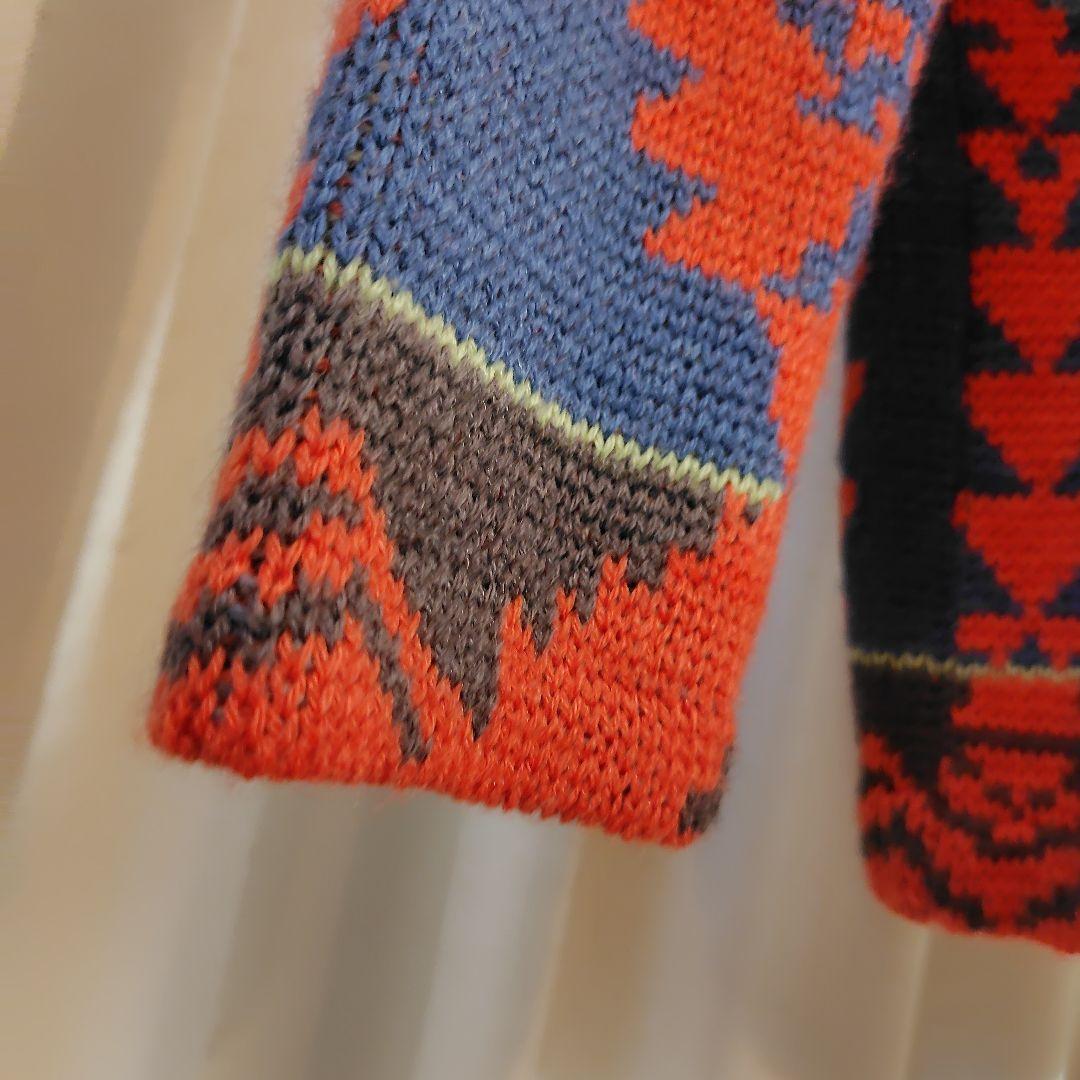 jelado ラグナL ネイティブ柄 ショールカーディガン オールドネイビー