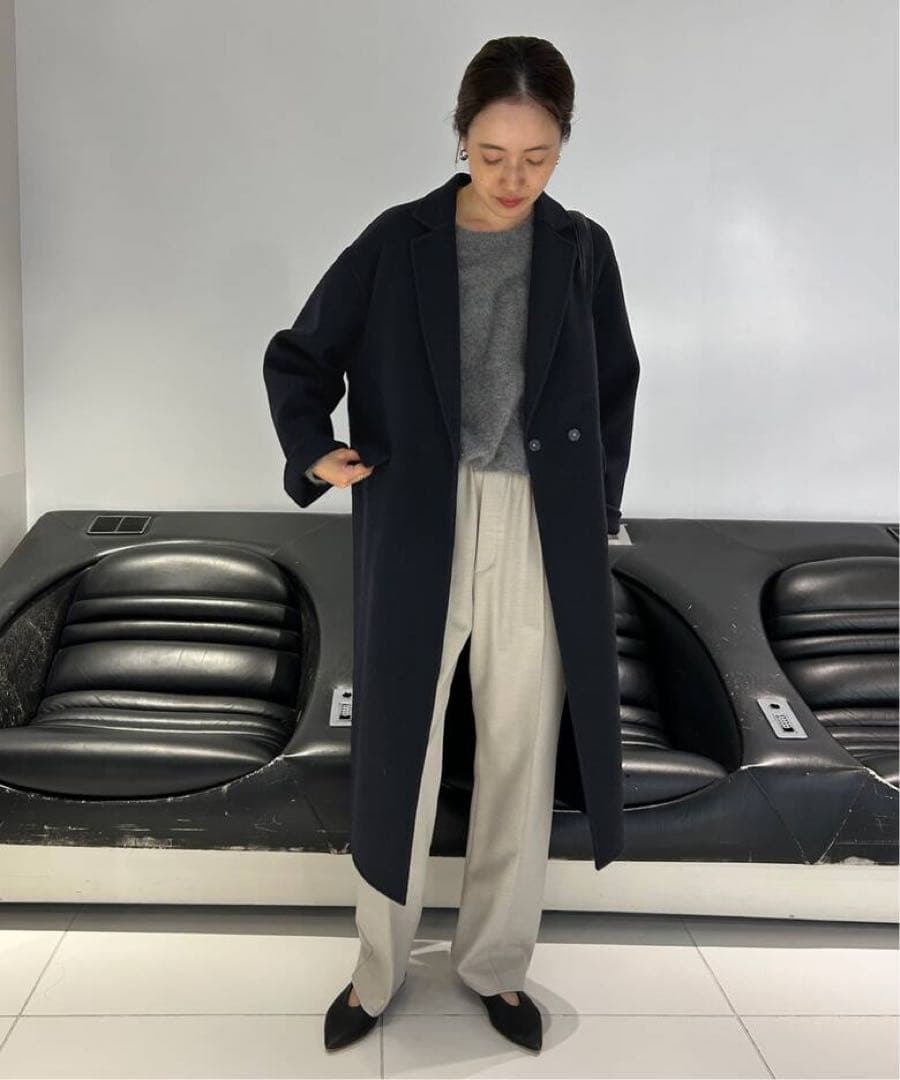 値下げ【美品】スローブイエナ ダブルフェイスロングチェスターコート 38