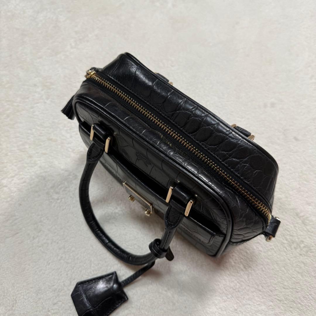 アニヤハインドマーチ ミニ カーカー クロコ 2way ショルダーバッグ