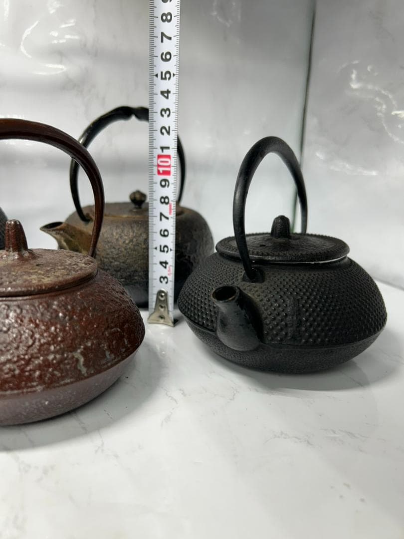 南部鉄器 鋳鉄製 鉄瓶 5個 セット まとめ売り 作者不明 茶道具 詳細不明