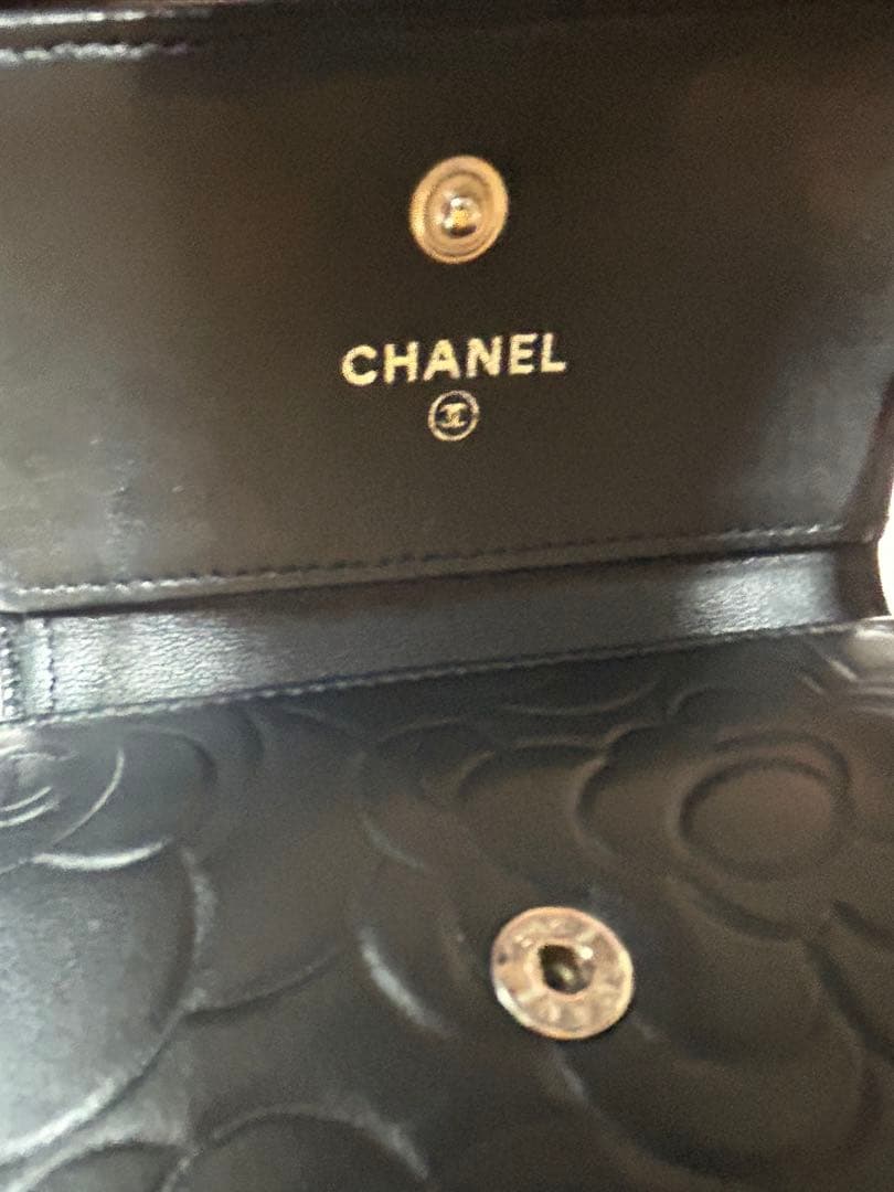CHANEL カメリア　財布　ココマーク　ラムスキン　箱　証明カードあり