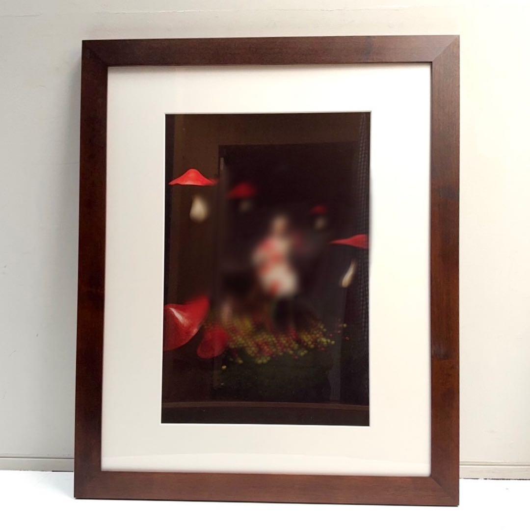 【在庫25】額 額縁 木製 焦茶 ダークブラウン 大きいサイズ アート 写真 d