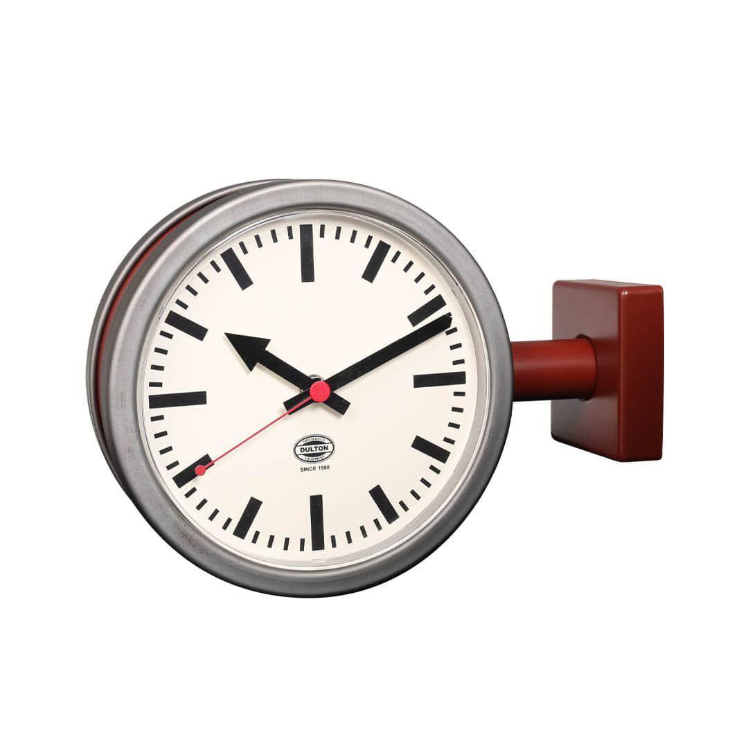 新品 両面時計 ダブルフェイスクロック2 BROWN ダルトン インテリア 小物