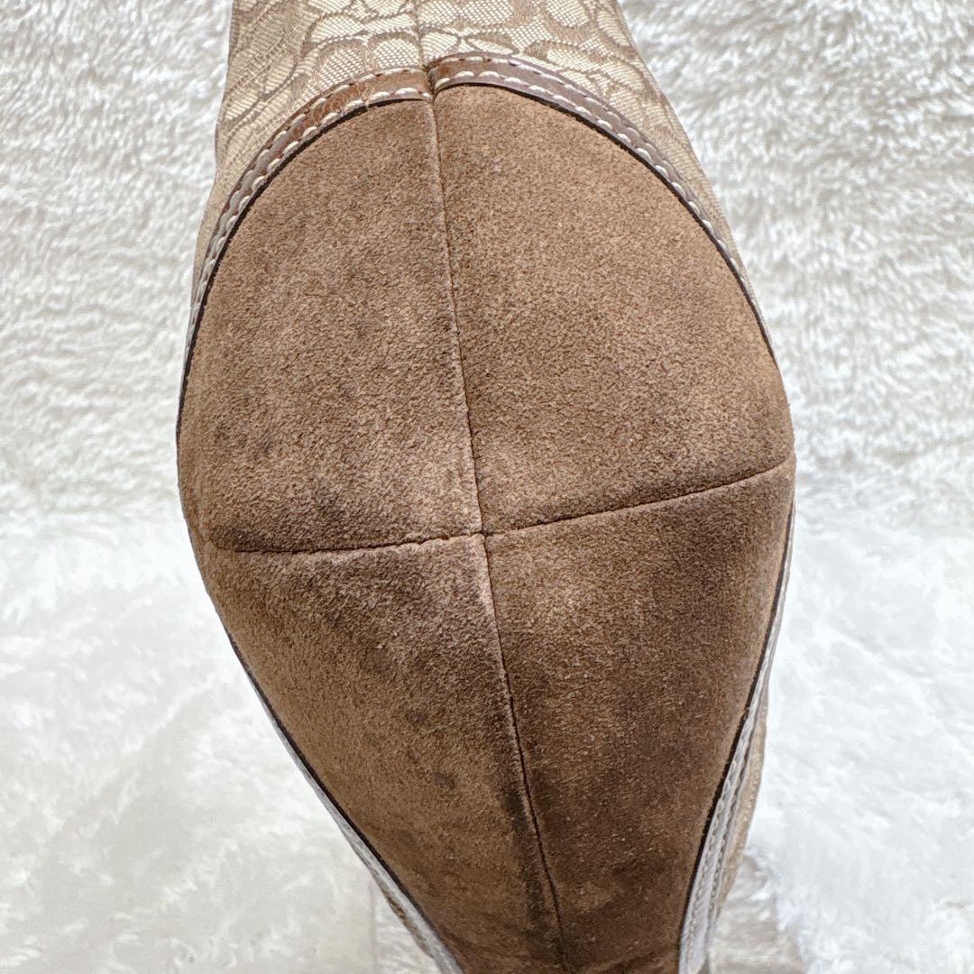 Coach ホーボー シグネチャー柄 ワン ショルダーバッグ ブラウン