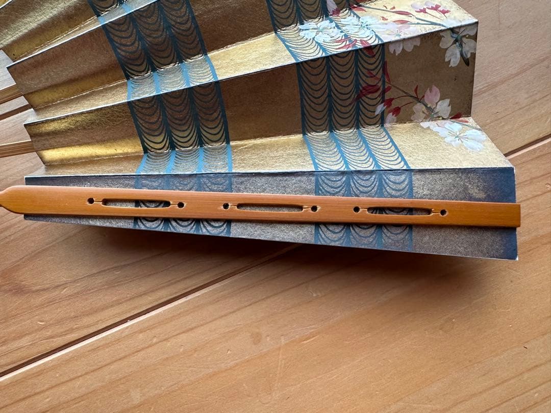 両面装飾有り！　十松屋福井　扇子　御舞扇　京都　金箔　竹　京扇子