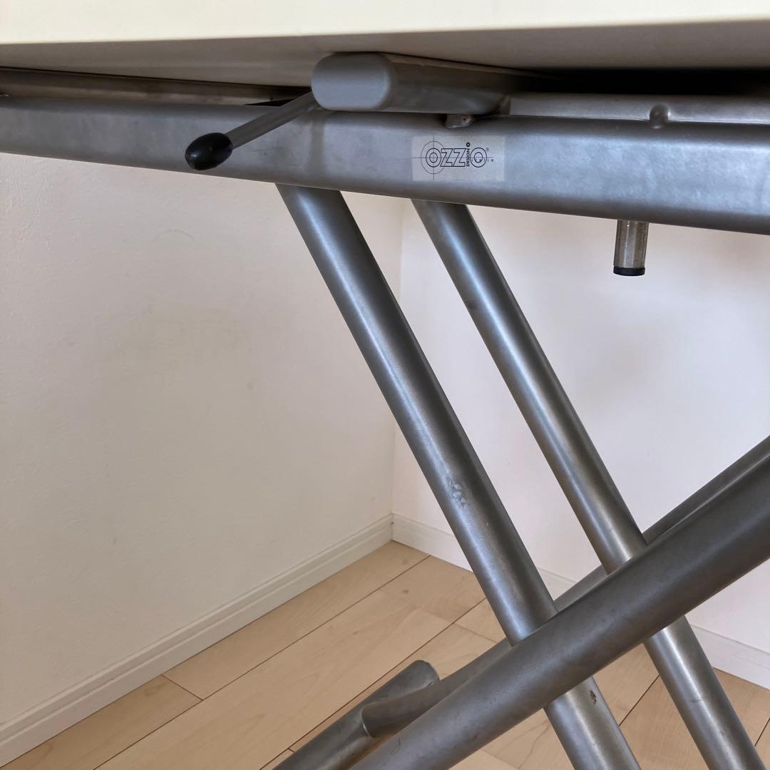 OZZIO 昇降 伸長 ダイニングテーブル 白　オッジオ